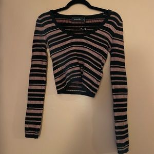 MINKPINK Crop Knit Sweater NWT